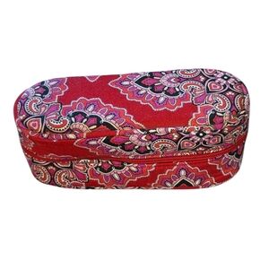 2008 Vera Bradley Retired Quilted Frankly Scarlet Pattern Travel Eyeglasses Case